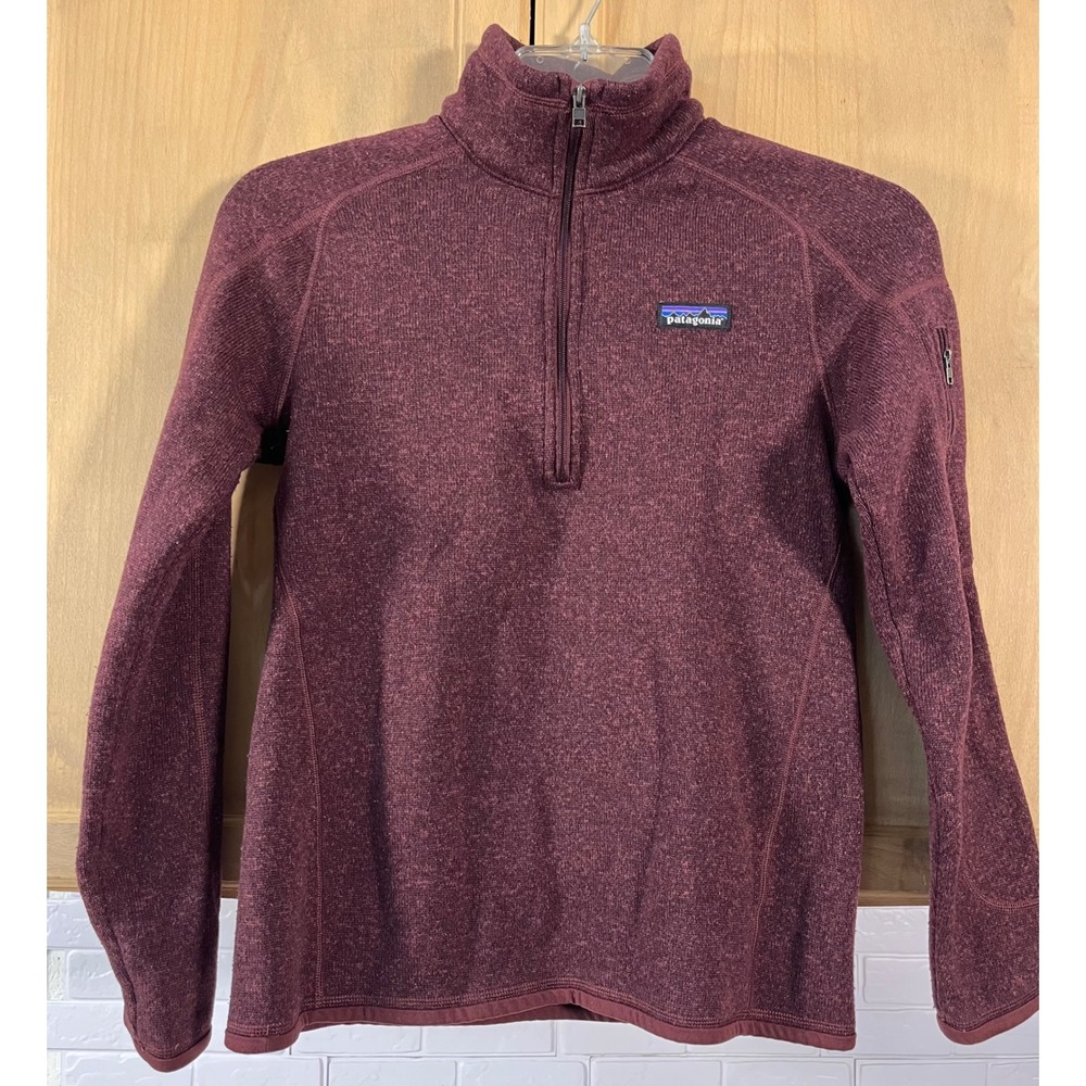 Patagonia Better Sweater Pullover Womens Medium Burgundy 1/4 Zip Fleece Jacket
